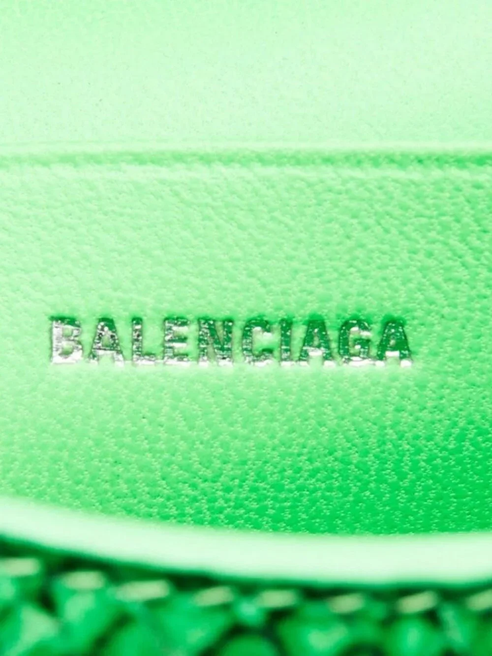 Balenciaga Green/Black Faux Python Leather Hourglass Mini Top Handle Bag - Picture 10 of 11